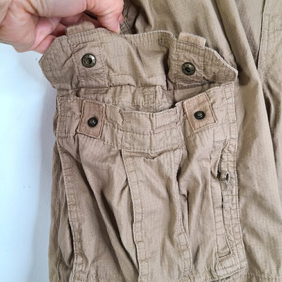 Ralph Lauren CHAPS Khaki Brown Cargo Utility Fishing Quick Dry Cargo Shorts - Picture 4 of 8